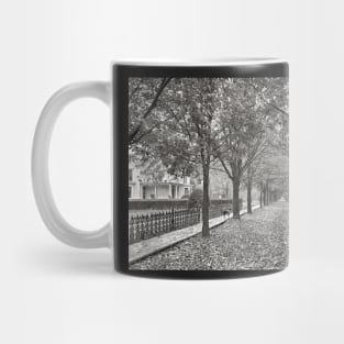 Autumn Street Scene, 1899. Vintage Photo Mug